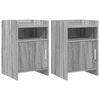 vidaXL Tables de chevet 2 pc Sonoma gris 40 x 36 x 60 cm
