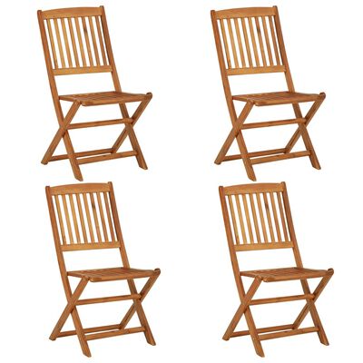 vidaXL Ensemble à manger de jardin pliable 5 pcs Bois d'acacia solide