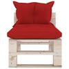 vidaXL Salon palette de jardin 6 pcs avec coussins bois de pin