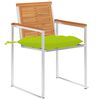 vidaXL Chaises de jardin avec coussins lot de 2 Acacia solide et acier