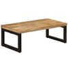 vidaXL Table basse 100x50x35 cm Bois de manguier solide et acier