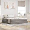 vidaXL Lit avec rangement et matelas Taupe 180 x 200 cm Polyester