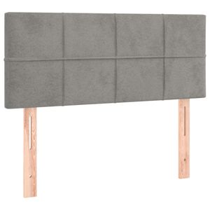vidaXL T&ecirc;te de lit Gris clair 100x5x78/88 cm Velours
