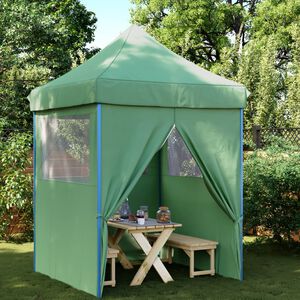 vidaXL Tente de r&eacute;ception pliable escamotable 4 parois lat&eacute;rales vert