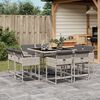 vidaXL Ensemble &agrave; manger de jardin et coussins 9 pcs gris clair rotin
