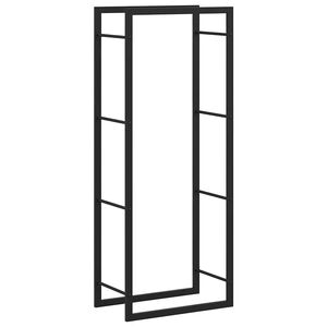 vidaXL Portant de bois de chauffage Noir mat 50x28x132 cm Acier