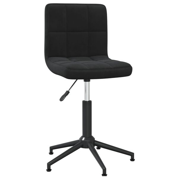vidaXL Chaise pivotante de salle &agrave; manger Noir Velours