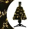vidaXL Sapin de No&euml;l en fibre optique 64 cm 12 LED Blanc chaud PVC