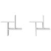 vidaXL &Eacute;tag&egrave;res murales 2 pcs blanc 38x12x38 cm bois d'ing&eacute;nierie
