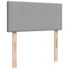 vidaXL Cadre de lit ottoman et matelas gris clair 90x190 cm tissu
