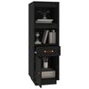 vidaXL Buffet haut Noir 34x40x108,5 cm Bois massif de pin