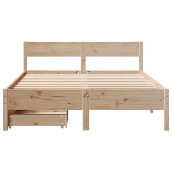 vidaXL Cadre de lit sans matelas 140x200 cm bois massif de pin