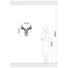 Homemania D&eacute;coration murale Cerf 51x51 cm Acier Noir