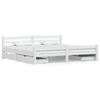 vidaXL Cadre de lit sans matelas blanc bois massif de pin 200x200 cm