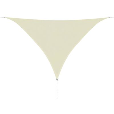 vidaXL Parasol en PEHD triangulaire 3,6x3,6x3,6 m Crème