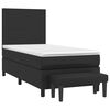 vidaXL Sommier à lattes de lit avec matelas Noir 100x200 cm Similicuir