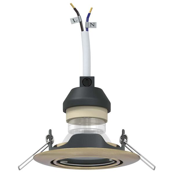 vidaXL Spotlights avec des projecteurs 6 pcs Laiton 9 x 9 cm Métal