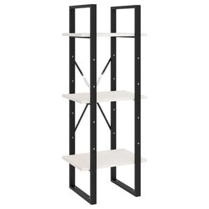 vidaXL Biblioth&egrave;que &agrave; 3 niveaux Blanc 40x30x105 cm Bois de pin massif