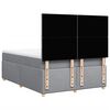 vidaXL Sommier &agrave; lattes de lit avec matelas Gris clair 160x200cm Tissu