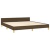vidaXL Cadre de lit sans matelas marron fonc&eacute; 180x200 cm tissu