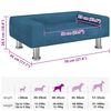 vidaXL Lit pour chien bleu 70x45x26,5 cm velours