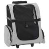vidaXL Chariot pour animaux de compagnie 3 en 1 Gris 48 x 32 x (57-106) cm Tissu Oxford