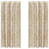vidaXL Rideaux en velours 2 pc Cr&egrave;me 225 x 140 cm Velours