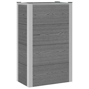 vidaXL Jardini&egrave;re sur&eacute;lev&eacute;e Gris 50 x 30 x 82 cm WPC et Aluminium