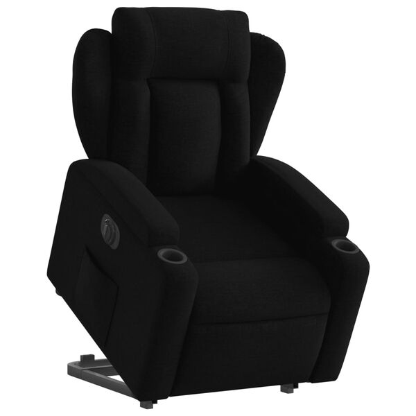 vidaXL Fauteuil inclinable électrique noir tissu