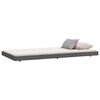 vidaXL Cadre de lit sans matelas gris 90x200 cm bois de pin massif