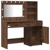 vidaXL Table de Toilette avec tiroir 2 pcs Marron 78.5 x 41 x 135 cm
