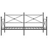 vidaXL Lit de jour sans matelas noir 100x190 cm acier