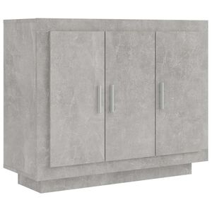 vidaXL Buffet Gris b&eacute;ton 92x35x75 cm Bois d'ing&eacute;nierie