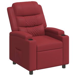 vidaXL Fauteuil inclinable Bordeaux 75 x 93 x 98 cm Tissu