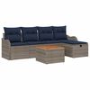 vidaXL Ensemble de canap&eacute; de jardin 6 pc Gris polyrotin