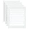vidaXL Portes d'armoire &agrave; persiennes 4pcs blanc 61,5x49,4cm pin massif