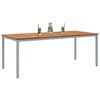 vidaXL Table de jardin Naturel et gris 200 x 90 x 75 cm