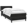 vidaXL Sommier &agrave; lattes de lit avec matelas noir 100x220 cm velours