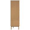 vidaXL Garde-robe OLDEN blanc et marron 76,5x53x172 cm bois massif pin