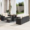 vidaXL Ensemble de canap&eacute; de jardin 8 pcs Noir et Cr&egrave;me Poly Rattan