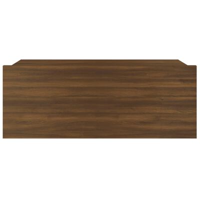 vidaXL Table de chevet flottante Chêne marron 40x30x15 cm