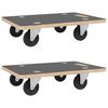 vidaXL Chariots de transport 2 pcs rectangulaire 80x55x11,5 cm 250 kg