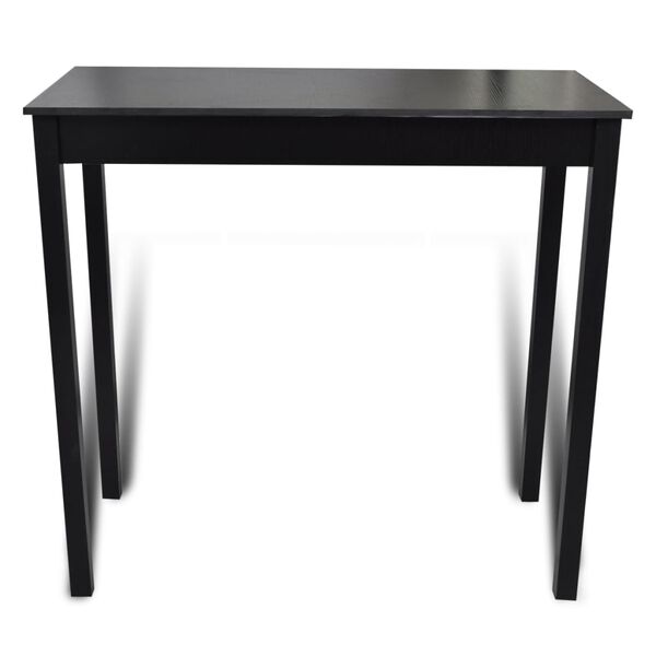 Set de 1 table de bar et 4 tabourets noir