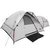 vidaXL Tente de camping 5 personnes blanc tissu occultant imperm&eacute;able