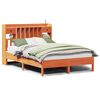 vidaXL Lit biblioth&egrave;que sans matelas cire marron 140x190 cm pin massif