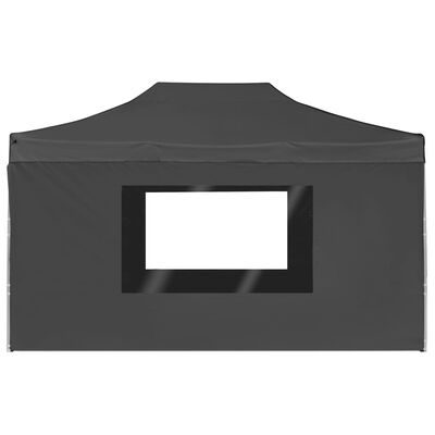 vidaXL Tente de réception pliable à parois Aluminium 4,5x3m Anthracite