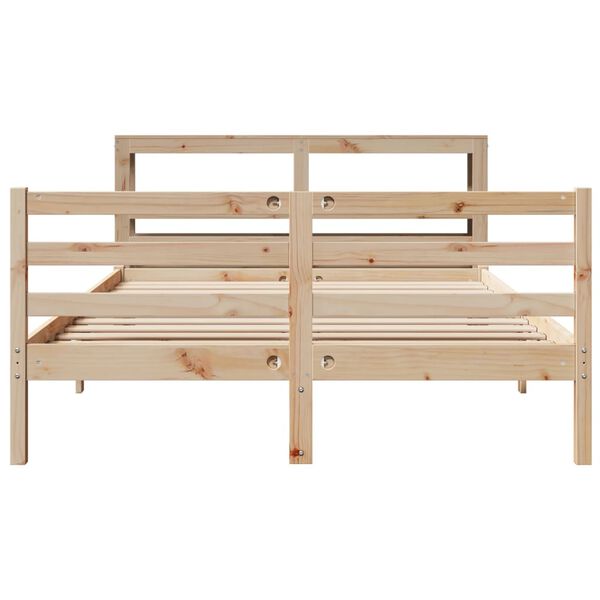vidaXL Cadre de lit sans matelas 140x190 cm bois de pin massif