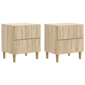 vidaXL Cabinet de chevet 2 pcs Ch&ecirc;ne Sonoma 43 x 34,5 x 48 cm