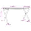 vidaXL Pieds de table basse cadre en X 70x30x43 cm acier