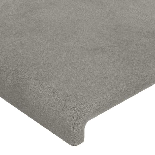 vidaXL T&ecirc;tes de lit 2 pcs Gris clair 72x5x78/88 cm Velours